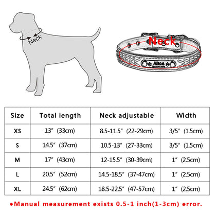 Custom Engraved Leather ID Collar - Durable & Stylish for Small & Medium Pets