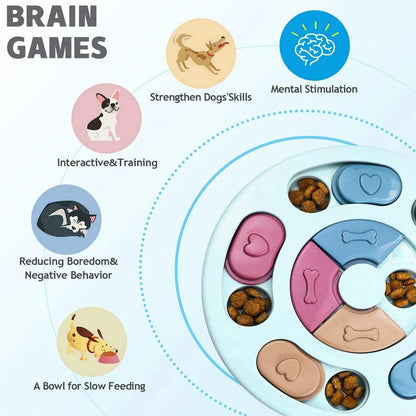 Hidden Compartment Dog Puzzle Toy: Interactive Slow Feeder & Brain Training Game