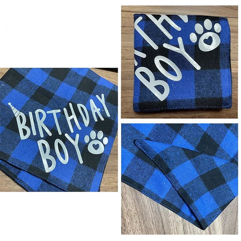 Pet Birthday Party Hat, Scarf & Bow Tie Set