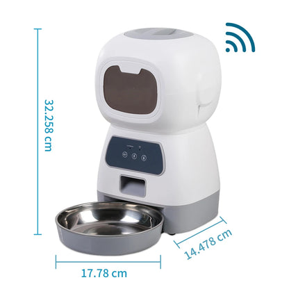 3.5L WiFi Smart Slow Feed Pet Dispenser with Voice Recorder