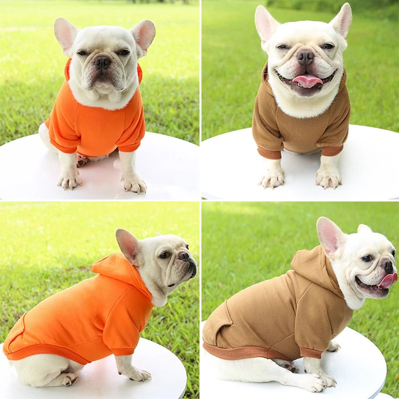 Fleece Dog Hoodie: Warm Winter Sweater Vest for Small & Medium Dogs & Puppies