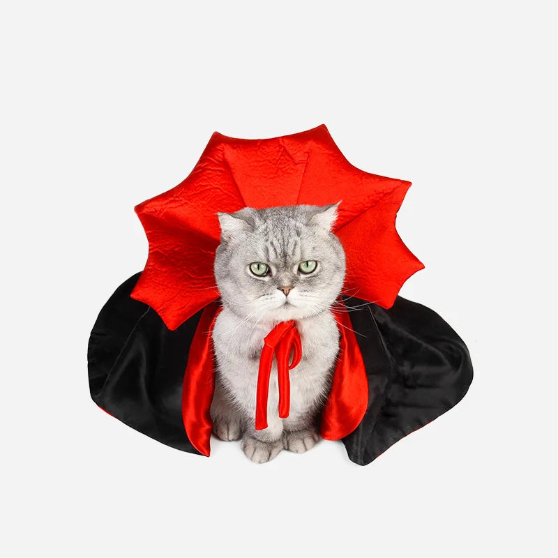 Vampire Cloak Pet Costume: Cute Halloween Outfit for Small Dogs & Cats