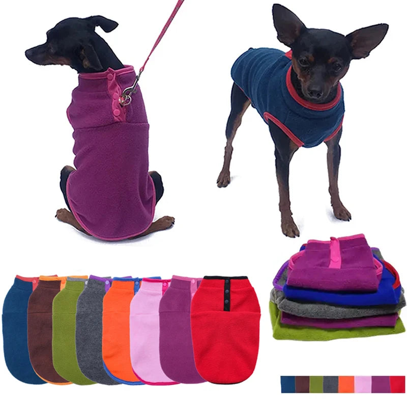 Warm Fleece Pet Vest: Autumn & Winter Clothes for Small & Medium Dogs & Cats