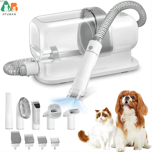 Powerful Pet Grooming Vacuum with 2.3L Dustbin & Dog Brush Attachment