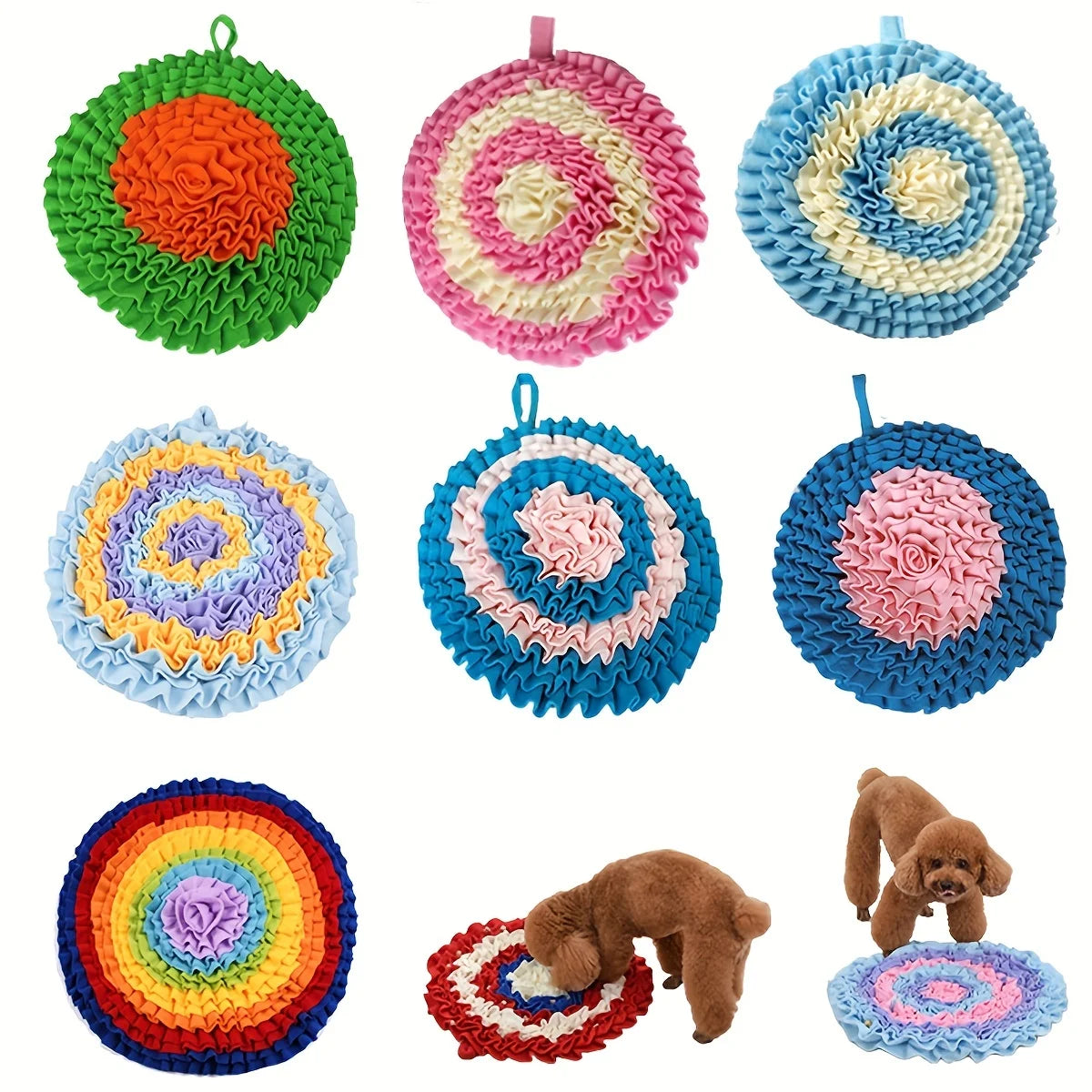 Dog Snuffle Mat for Boredom Relief, Slow Eating & Scent Training