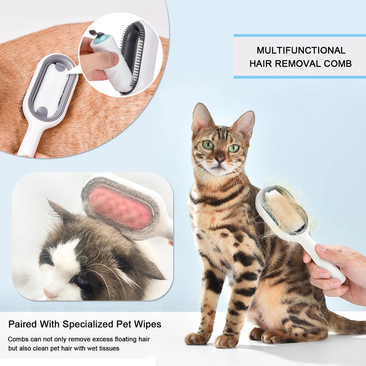 Double-Sided Cat & Dog Grooming Comb - Removes Loose Hair & Tangles