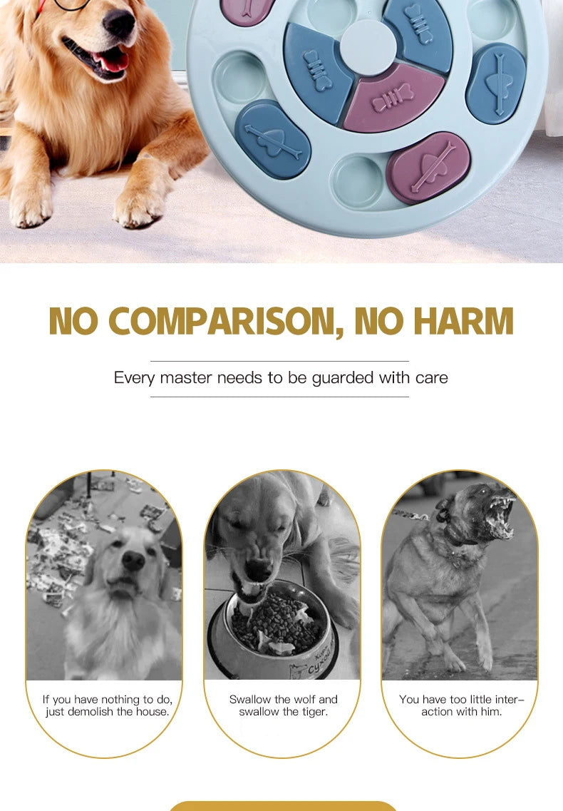 Interactive Dog Puzzle Toy: Slow Feeder with Hidden Compartments for Mental Enrichment