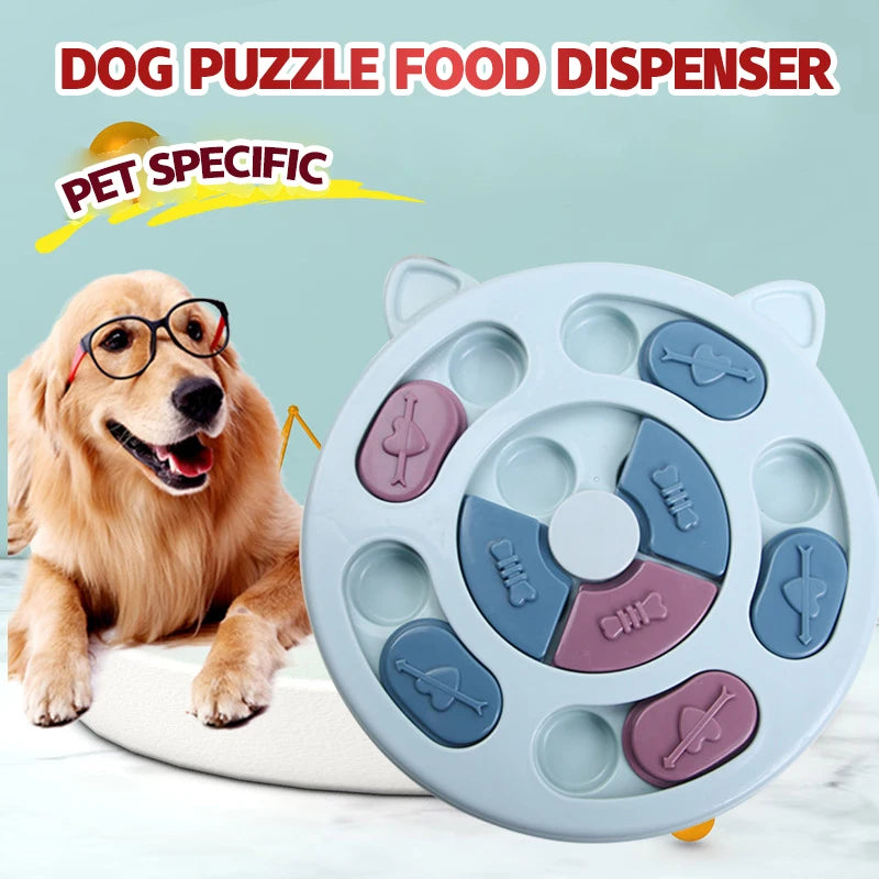 Interactive Dog Puzzle Toy: Slow Feeder with Hidden Compartments for Mental Enrichment