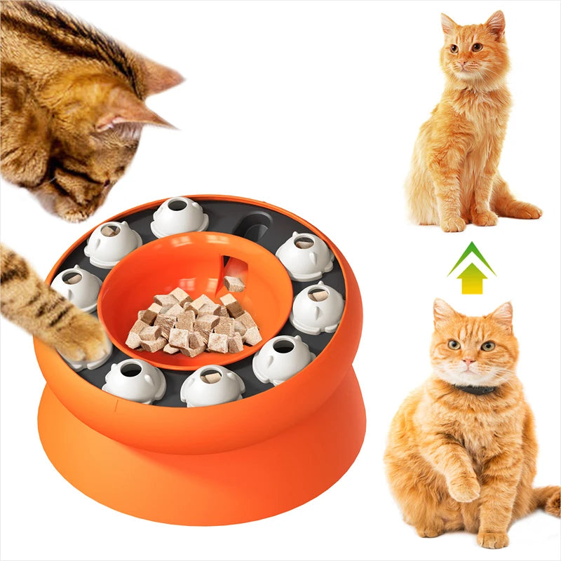 Cat Puzzle Feeder Bowl: Slow Feeder & Interactive Toy for Healthy Digestion