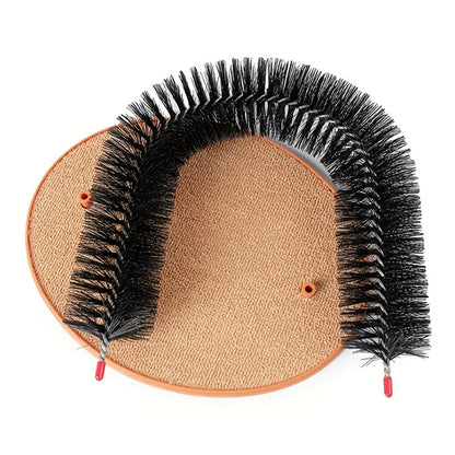 Cat Scratching & Grooming Arch with Massage Brush - Interactive Fun