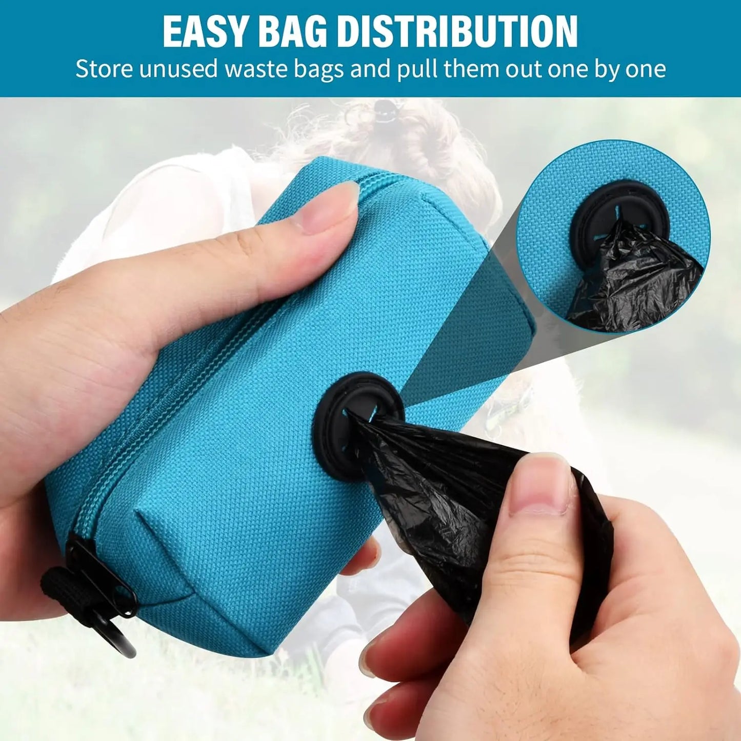 Dog Poop Bag Dispenser with Waste Bags - Convenient & Portable