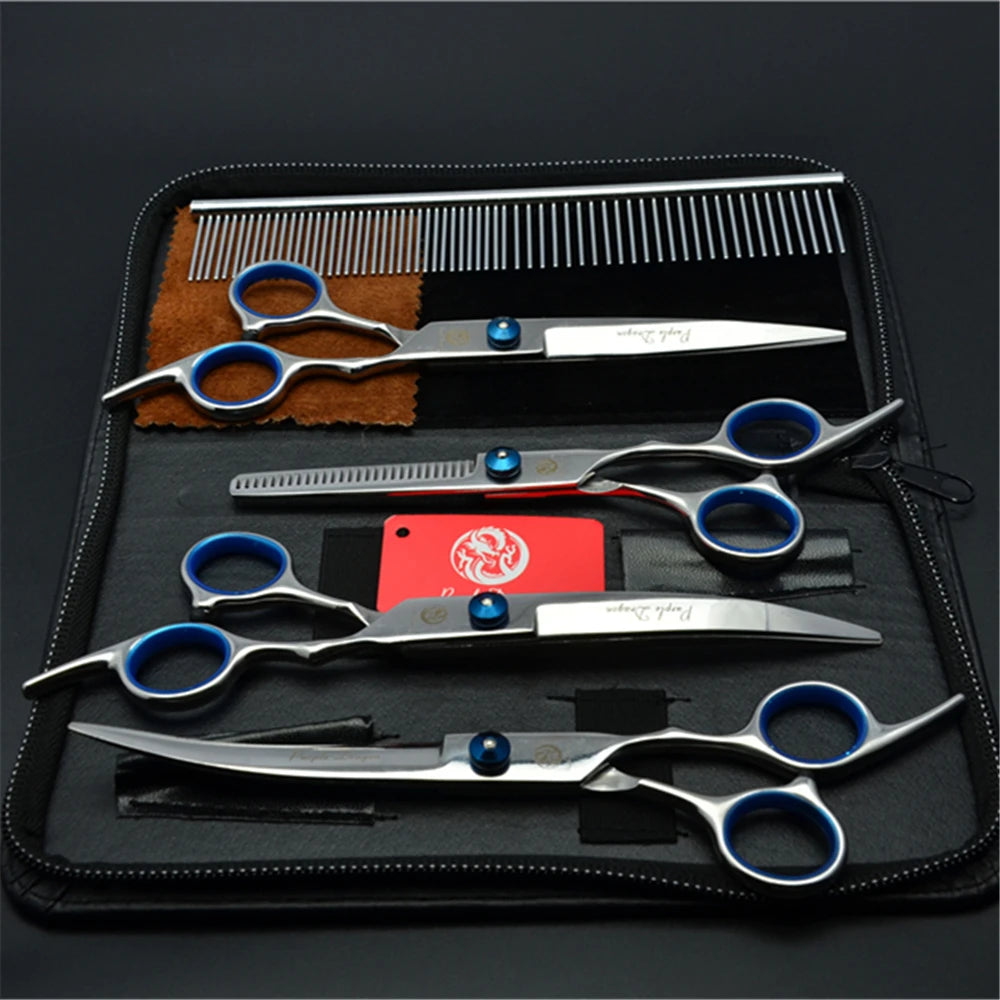 Purple Dragon 6" & 7" Dog Grooming Scissors Set - Professional Quality