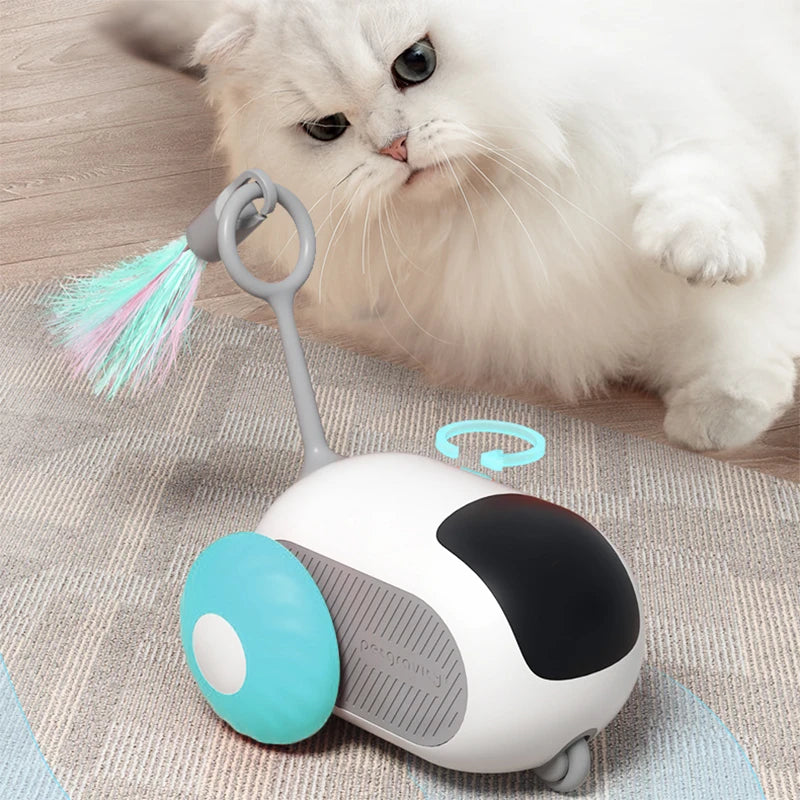 Remote Control Electric Cat Toy: Interactive Sports Car with Feathers & Mice