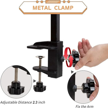 Adjustable Steel Grooming Arm for Pet Tables - Secure & Convenient