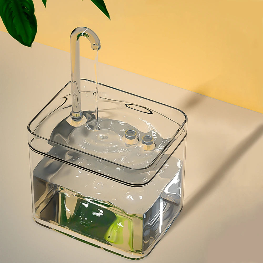 Automatic Cat Water Fountain: USB Powered, Quiet with Filter & Transparent Tank