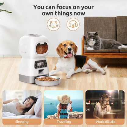 3.5L WiFi Smart Slow Feed Pet Dispenser with Voice Recorder