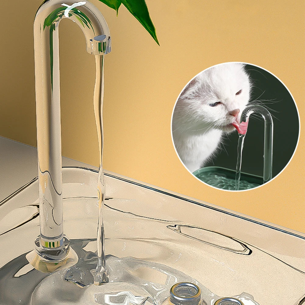 Automatic Cat Water Fountain: USB Powered, Quiet with Filter & Transparent Tank