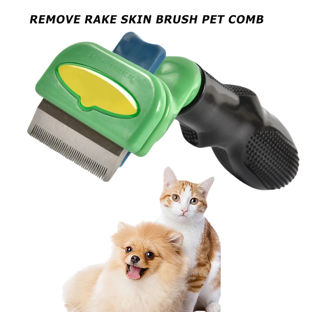 Pet Dematting Brush & Undercoat Rake - Effective Hair Removal & Grooming