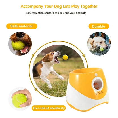 Automatic Tennis Ball Launcher for Dogs - Interactive & Rechargeable