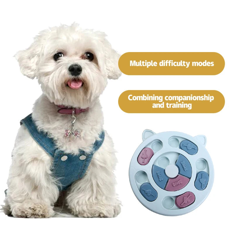 Interactive Dog Puzzle Toy: Slow Feeder with Hidden Compartments for Mental Enrichment