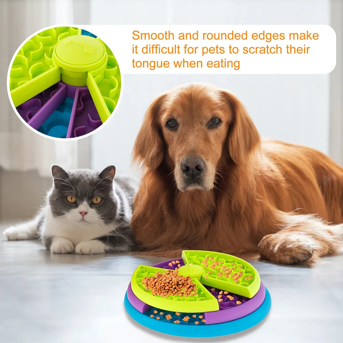 3-Layer Puzzle Slow Feeder Dog Bowl: Choke-Proof & Non-Slip Design