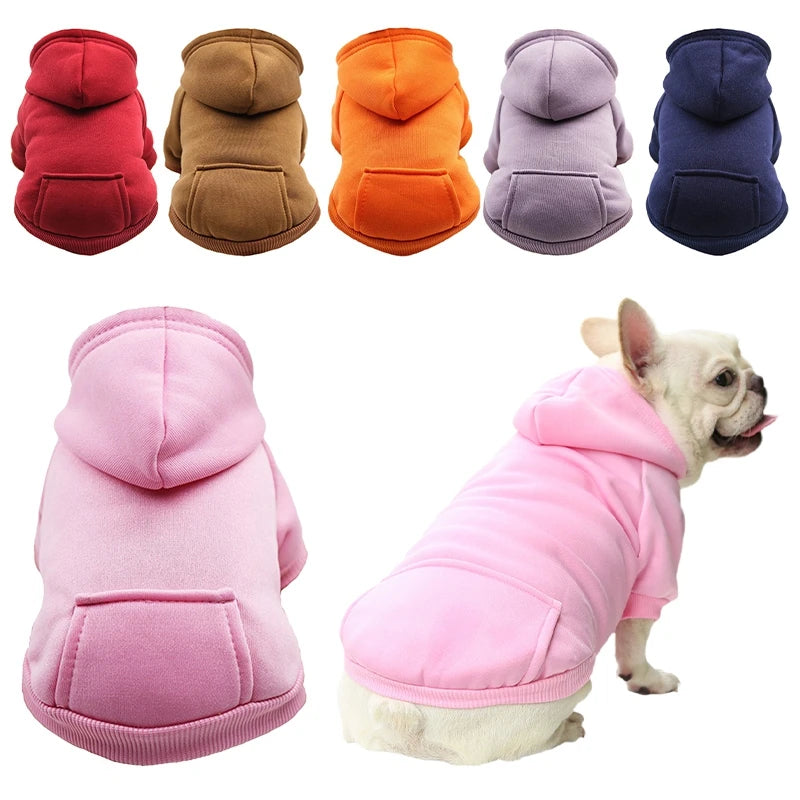 Fleece Dog Hoodie: Warm Winter Sweater Vest for Small & Medium Dogs & Puppies