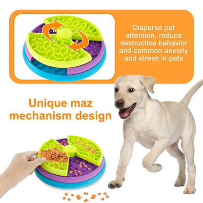 3-Layer Puzzle Slow Feeder Dog Bowl: Choke-Proof & Non-Slip Design