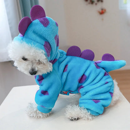 Super Soft Fleece Dog & Cat Overalls: Dinosaur & Unicorn Cosplay Pet Clothes