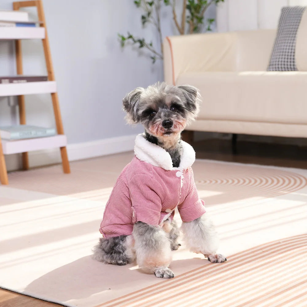 Cozy Fleece Dog Jacket: Warm Winter Clothes for Small & Medium Dogs & Cats