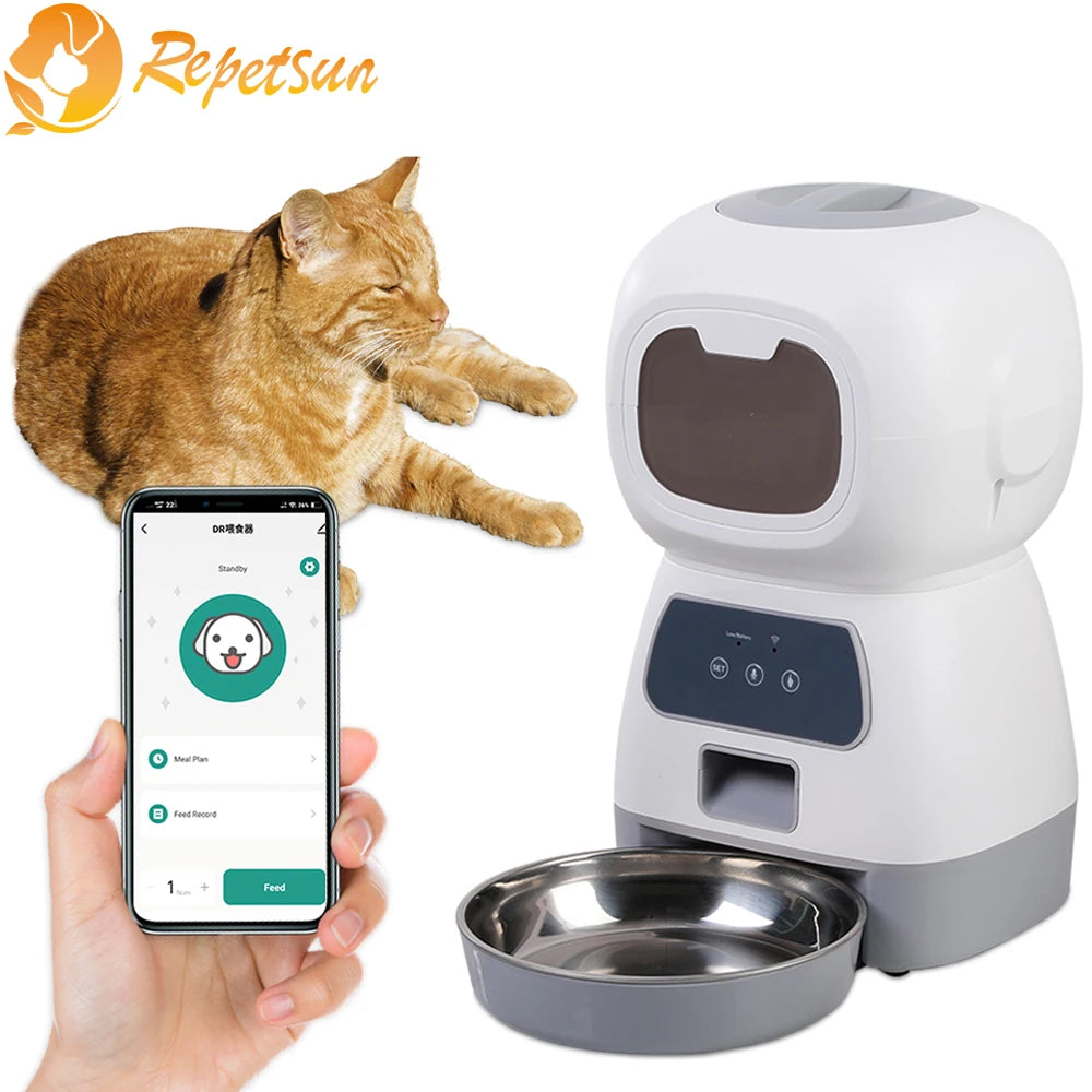 3.5L WiFi Smart Slow Feed Pet Dispenser with Voice Recorder