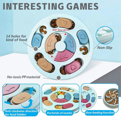 Hidden Compartment Dog Puzzle Toy: Interactive Slow Feeder & Brain Training Game