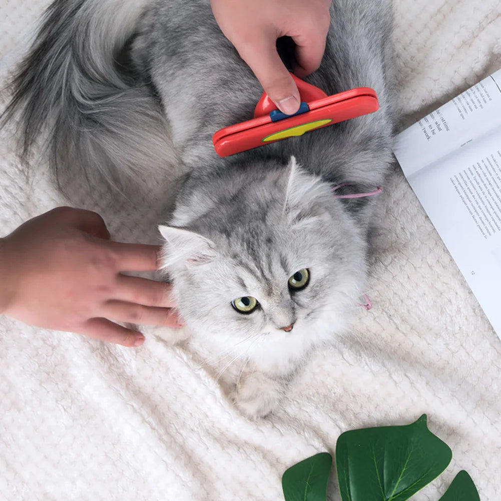 Pet Dematting Brush & Undercoat Rake - Effective Hair Removal & Grooming