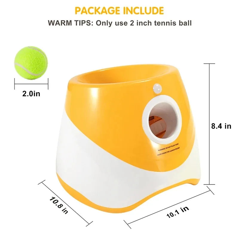 Automatic Tennis Ball Launcher for Dogs - Interactive & Rechargeable