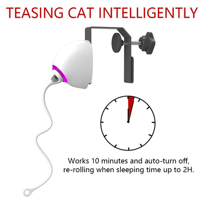 Electric Cat Toy with Random Swinging Rope - Automatic & Interactive