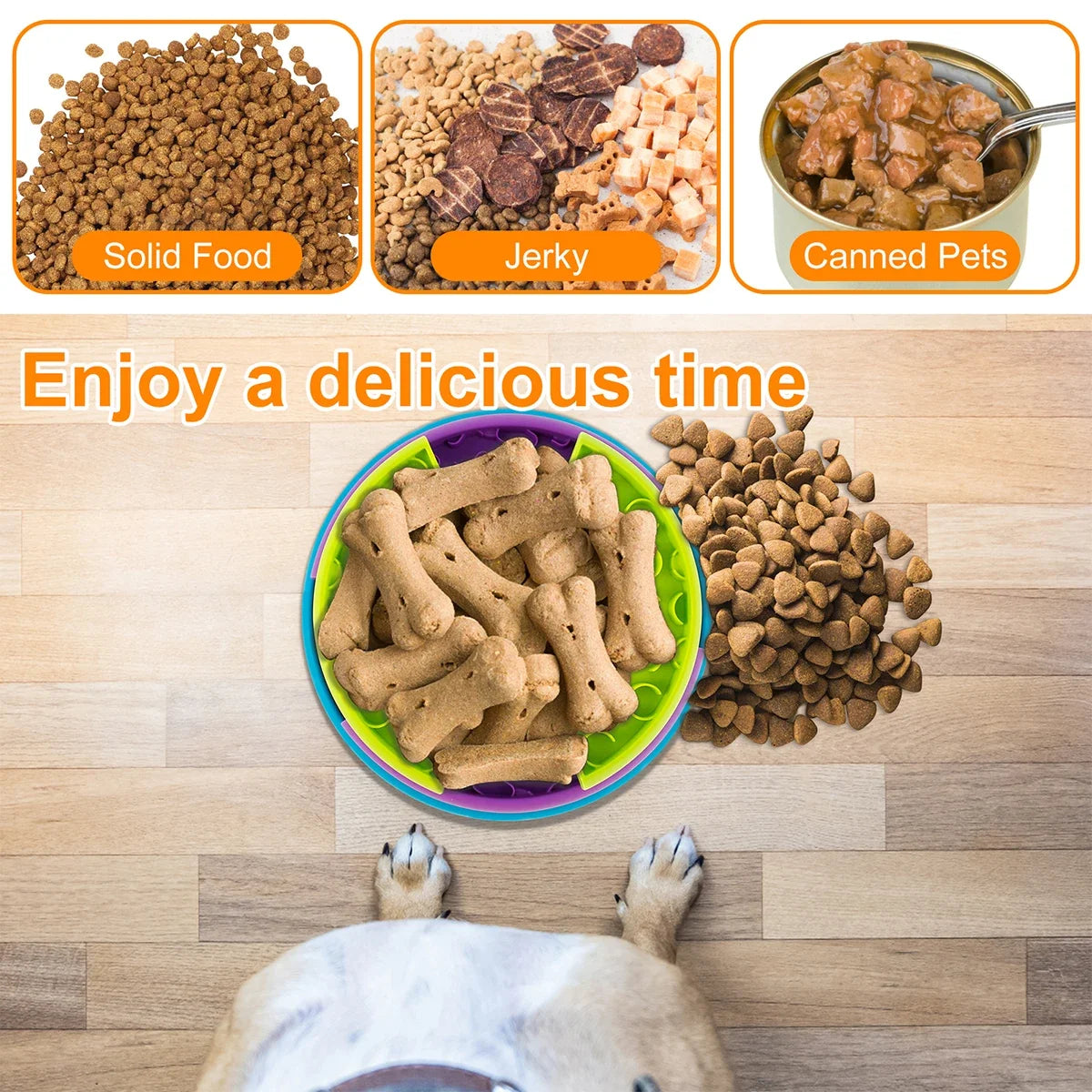 3-Layer Puzzle Slow Feeder Dog Bowl: Choke-Proof & Non-Slip Design