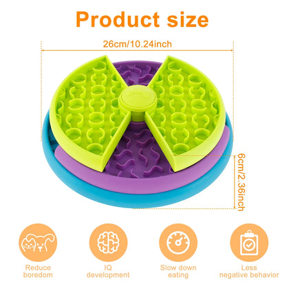 3-Layer Puzzle Slow Feeder Dog Bowl: Choke-Proof & Non-Slip Design