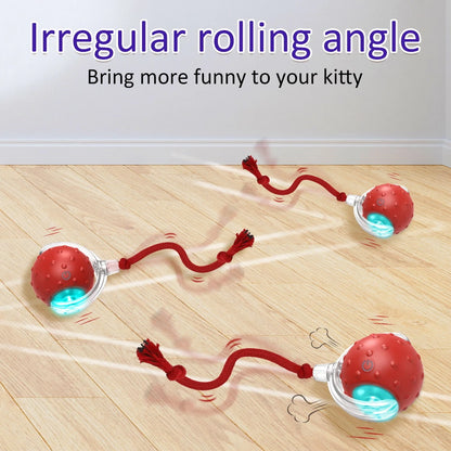 Chirping Rolling Ball Cat Toy with Motion Sensor - Interactive Playtime