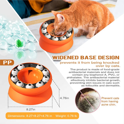 Cat Puzzle Feeder Bowl: Slow Feeder & Interactive Toy for Healthy Digestion