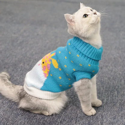 Fashion Winter Cat Sweater Vest: Christmas Clothes for Sphynx & Hairless Cats