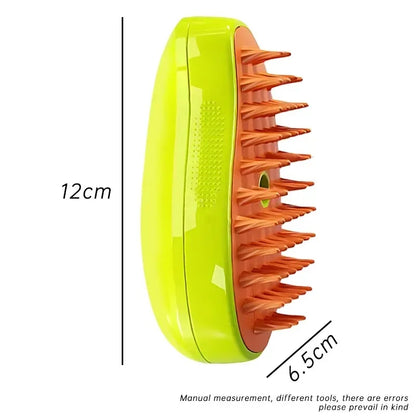 Electric Dog & Cat Grooming Brush: 3-in-1 Steamer for Detangling, Deshedding & Massage