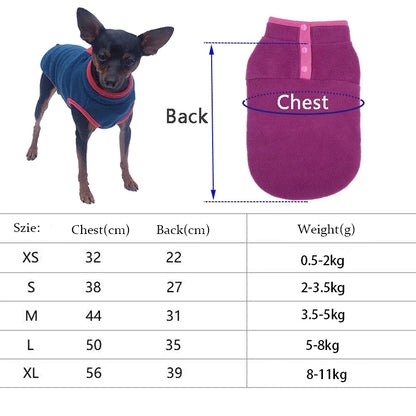 Warm Fleece Pet Vest: Autumn & Winter Clothes for Small & Medium Dogs & Cats