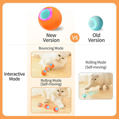 Smart Bouncing Ball Cat Toy: Automatic Rolling Ball for Interactive Play