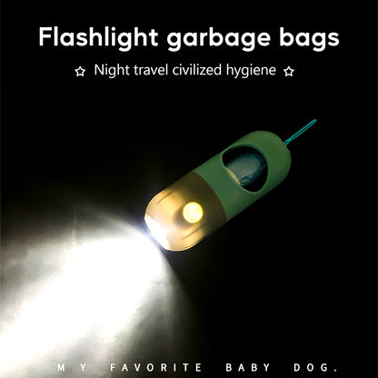 LED Dog Poop Bag Dispenser with Degradable Waste Bags