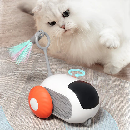 Remote Control Electric Cat Toy: Interactive Sports Car with Feathers & Mice