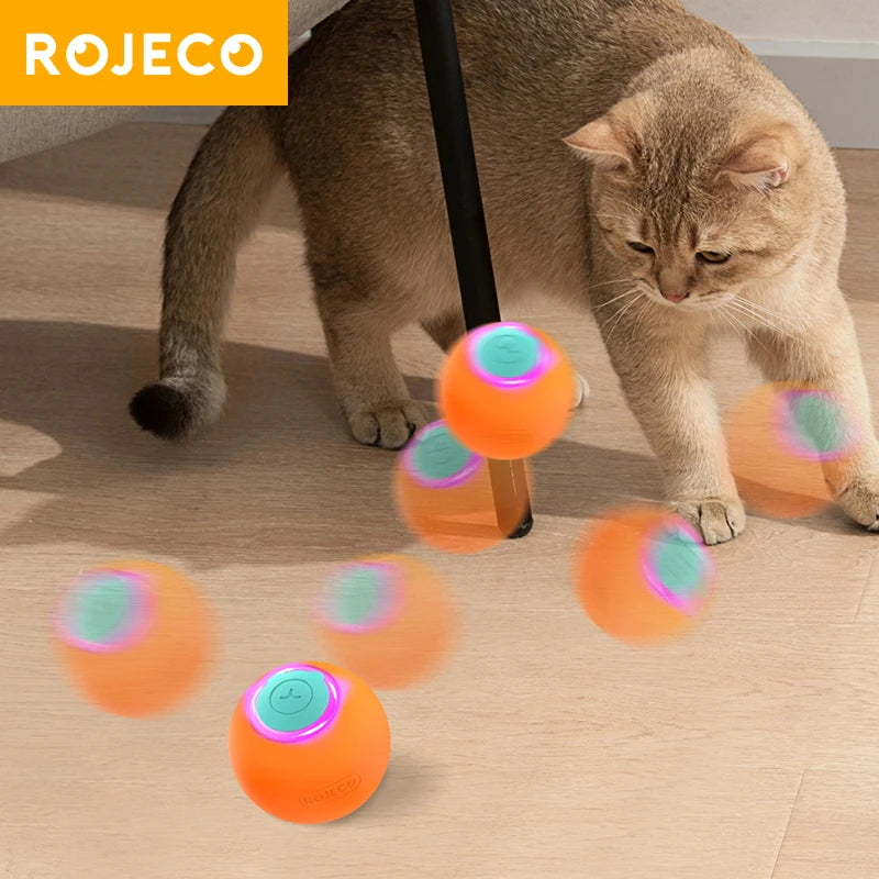 Smart Bouncing Ball Cat Toy: Automatic Rolling Ball for Interactive Play